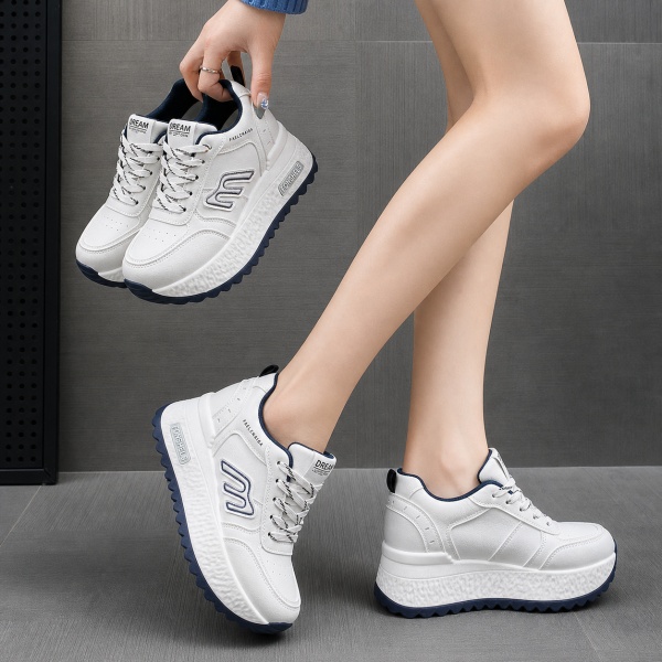 Sneakers dama cu platforma Albastri din piele Ecologica Plot - Img 3