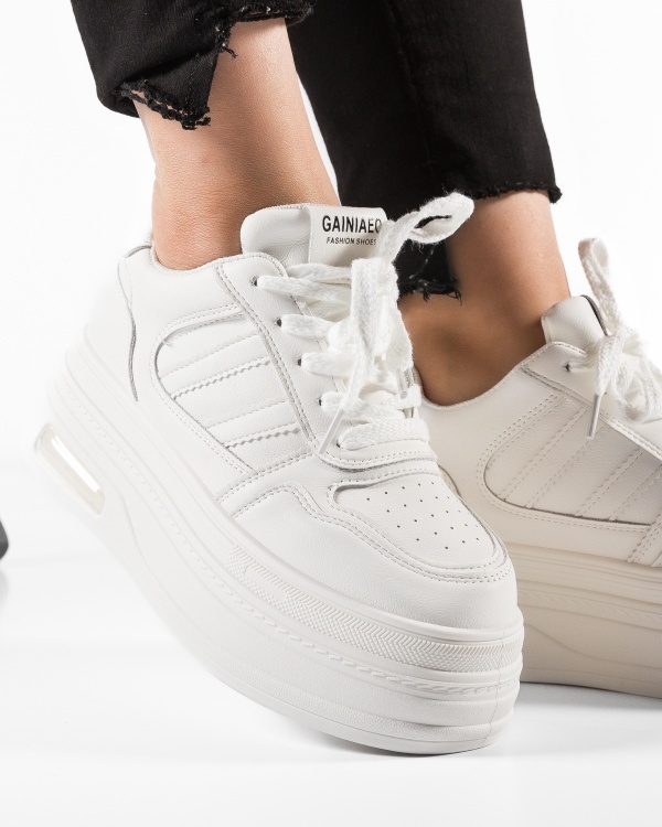 Sneakers dama cu platforma Albi din Piele Ecologica Pmal - Img 3