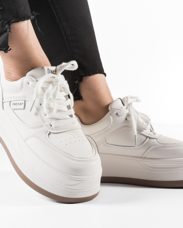 Sneakers dama cu platforma Albi din Piele Ecologica Ptoi - Img 3
