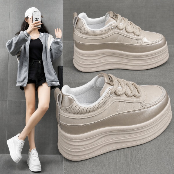 Sneakers dama cu platforma Aurii din piele Ecologica Plze - Img 5