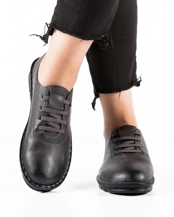 Pantofi dama Gri din Piele Ecologica Woc - Img 2