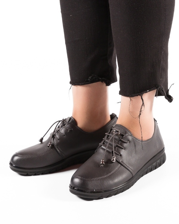 Pantofi dama Gri din Piele Ecologica Yah - Img 3