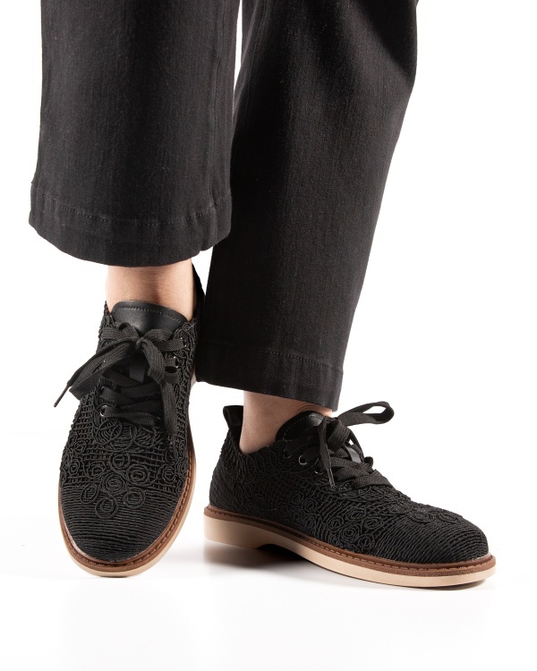 Pantofi dama Negri din Material texil dantelat Ecologic Van - Img 2