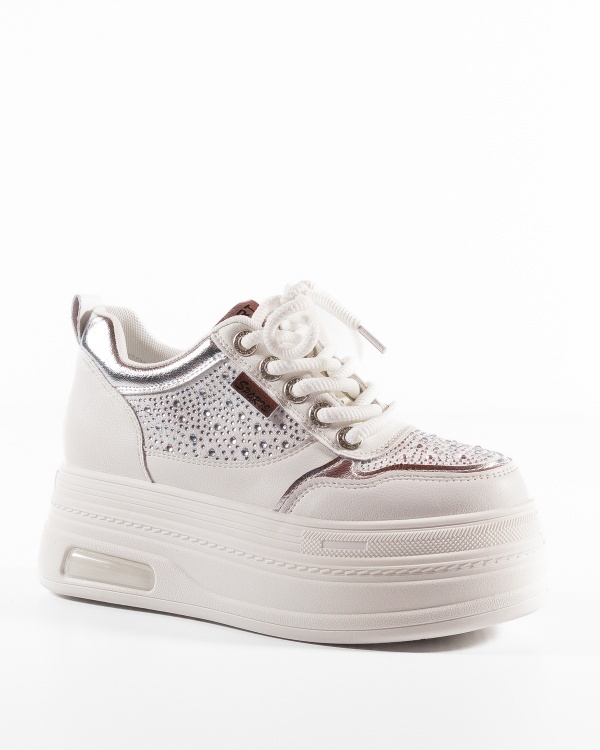 Sneakers dama Albi cu platforma din Piele Ecologica Pio - Img 5