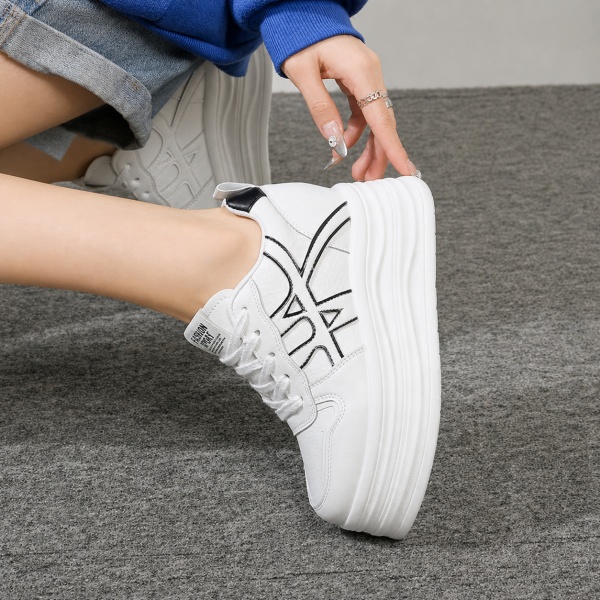 Sneakers dama cu platforma Albi Negri din piele Ecologica Pllf - Img 3