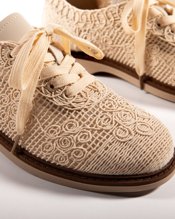 Pantofi dama Bej din Material texil dantelat Ecologic Van - Img 5