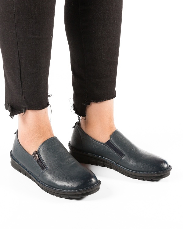 Pantofi dama bleumarin din Piele Ecologica Uaoo - Img 2