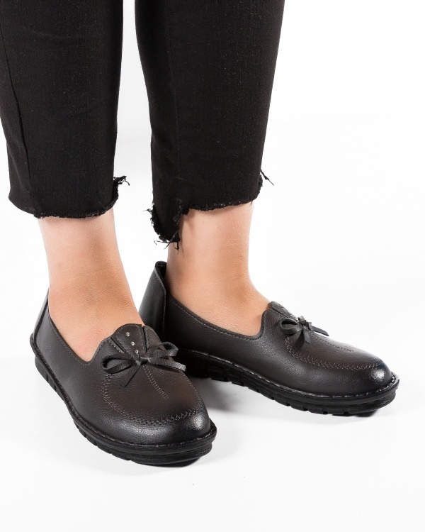 Pantofi dama Gri din Piele Ecologica Miun - Img 2