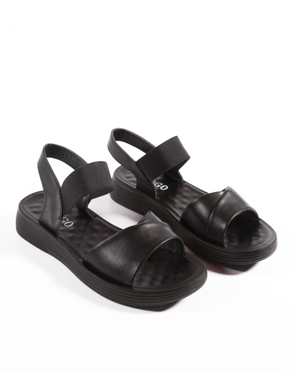 Sandale dama Negre din Piele Ecologica Jinf - Img 5