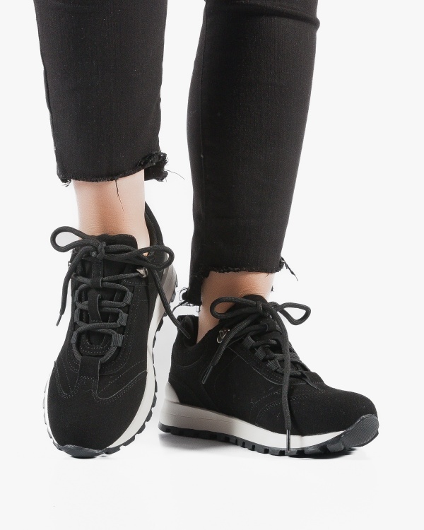 Sneakers dama Negri din intorsa Ecologica Pkki - Img 3