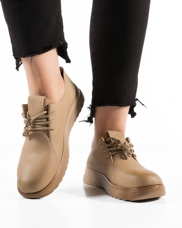Pantofi dama Khaki din Piele Ecologica Xnu - Img 3
