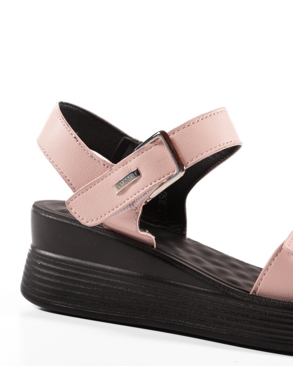 Sandale dama cu Platforma Roz din Piele Ecologica Ione - Img 6
