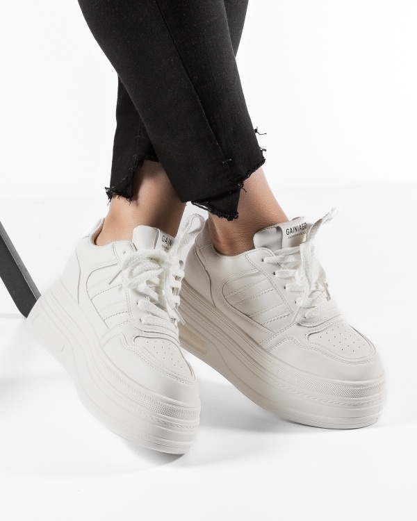 Sneakers dama cu platforma Albi din Piele Ecologica Pmal - Img 4