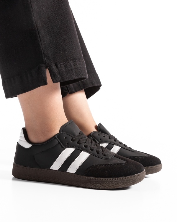 Sneakers dama Negri din Piele Ecologica YKU - Img 2