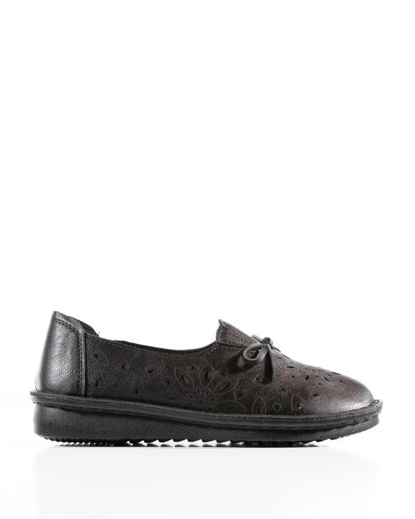 Pantofi dama casual Negri din Piele Ecologica Dzz - Img 4