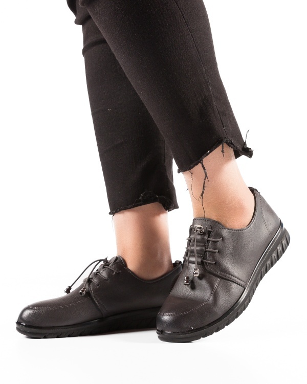Pantofi dama Gri din Piele Ecologica Yah - Img 4