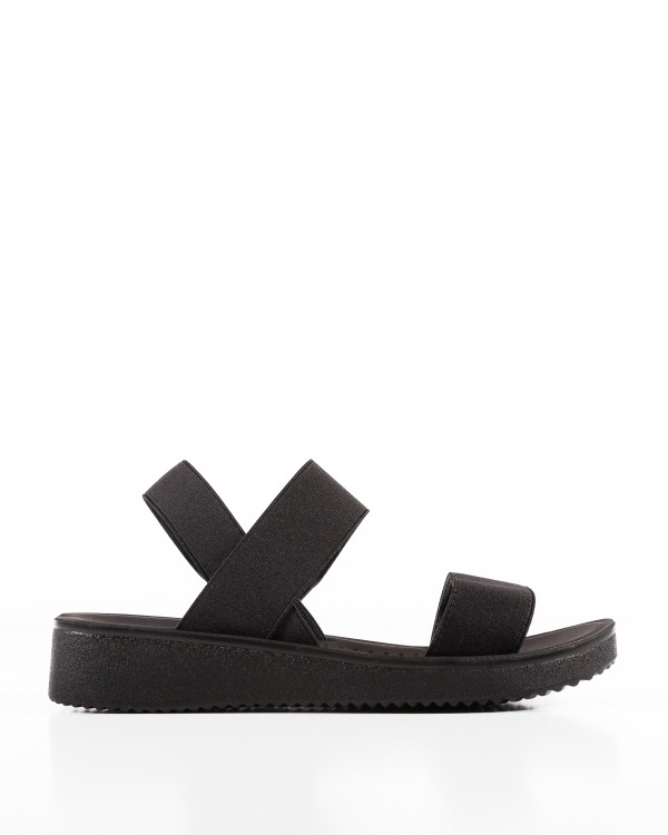 Sandale dama Negre cu Barete elastice Mann - Img 4