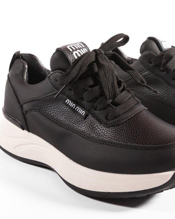 Sneakers dama Negri din Piele Ecologica Picuu - Img 5