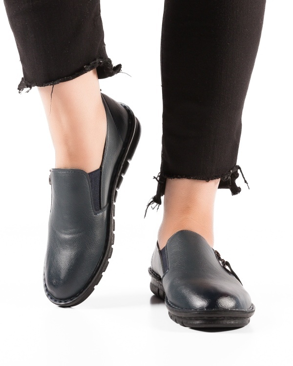 Pantofi dama bleumarin din Piele Ecologica Uaoo - Img 3