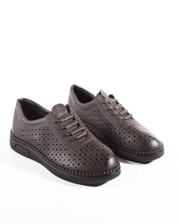 Pantofi dama casual Gri din Piele Ecologica Dtt - Img 6