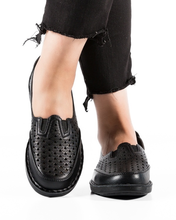 Pantofi dama casual Negri din Piele Ecologica Doo - Img 2