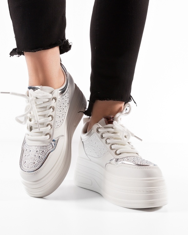 Sneakers dama Albi cu platforma din Piele Ecologica Pio - Img 3