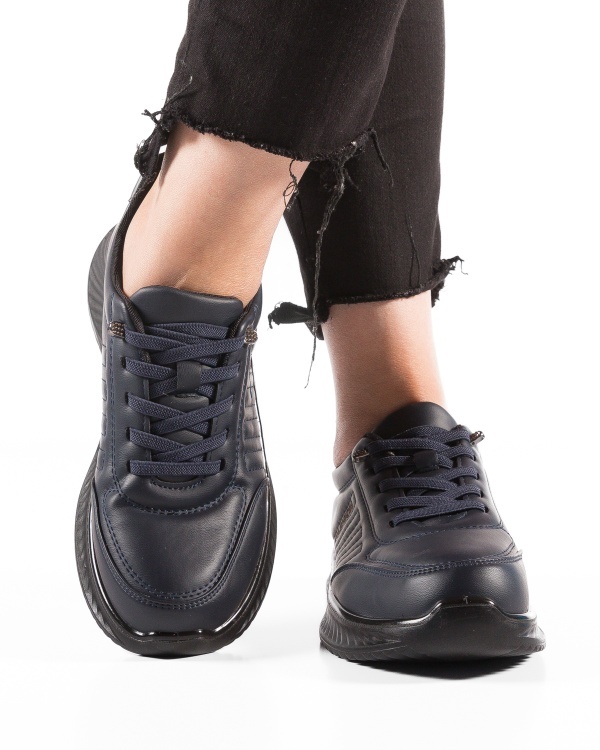 Pantofi dama Albastri din Piele Ecologica Jzin - Img 4