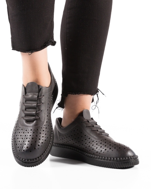 Pantofi dama casual Gri din Piele Ecologica Dtt - Img 3