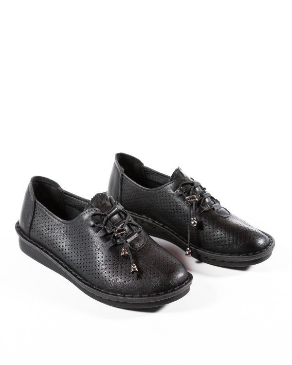 Pantofi dama casual Negri din Piele Ecologica Dzi - Img 6