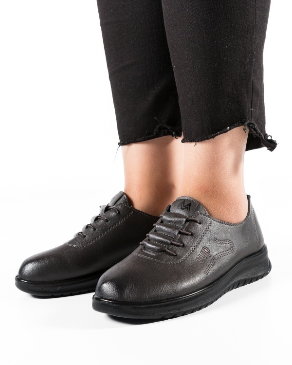 Pantofi dama Gri din Piele Ecologica Mama - Img 4