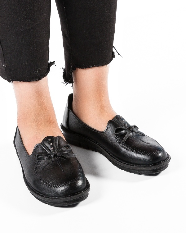 Pantofi dama Negri din Piele Ecologica Miun - Img 2