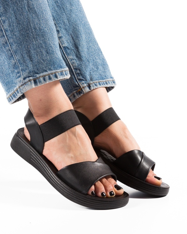 Sandale dama Negre din Piele Ecologica Jinf - Img 3
