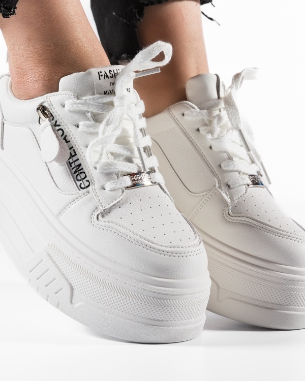 Sneakers dama cu platforma Albi din Piele Ecologica Paca - Img 4