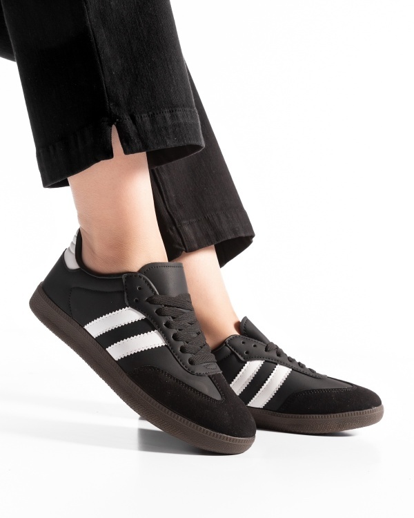 Sneakers dama Negri din Piele Ecologica YKU - Img 3
