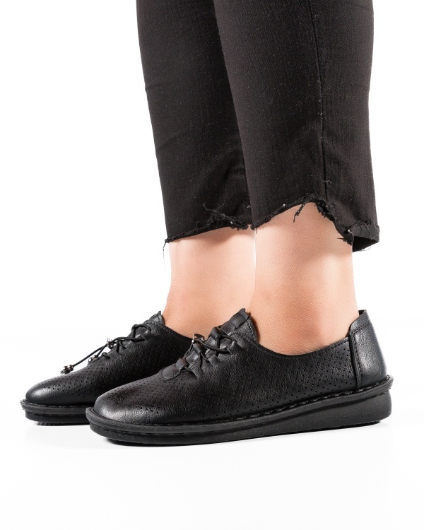 Pantofi dama casual Negri din Piele Ecologica Dzi - Img 3