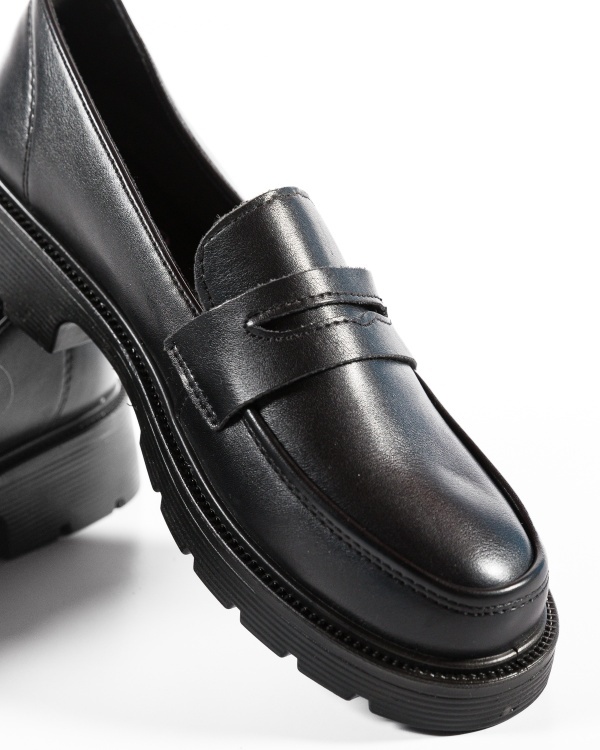 Pantofi dama casual Negri din Piele Ecologica Qaba - Img 6