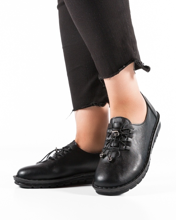 Pantofi dama Negri din Piele Ecologica Uxon - Img 3