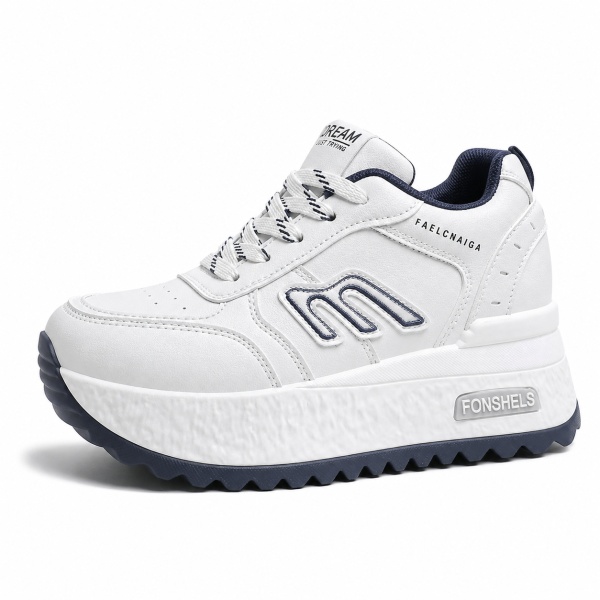 Sneakers dama cu platforma Albastri din piele Ecologica Plot - Img 2