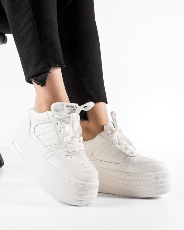 Sneakers dama cu platforma Albi din Piele Ecologica Pmal - Img 2