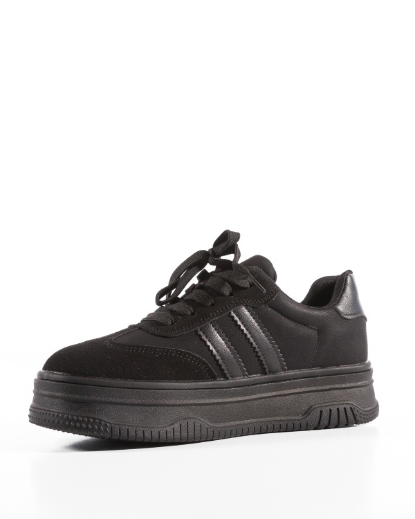 Sneakers dama cu platforma Negri din Piele Ecologica Tza - Img 5