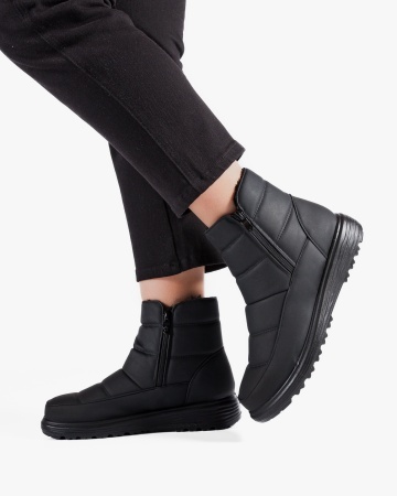 Cizme dama imblanite negru din fas G03-1