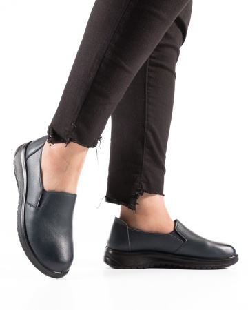 Pantofi dama bleumarin din Piele Ecologica Unin