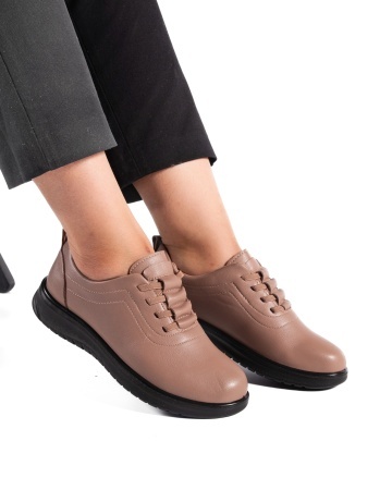 Pantofi dama casual camel din piele ecologica T521 - Img 3