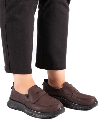 Pantofi dama casual maro din piele ecologica J65-26 - Img 3