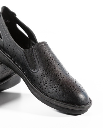 Pantofi dama casual Negri din Piele Ecologica Danb - Img 6