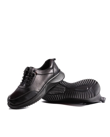 Pantofi dama casual negri din piele ecologica J03 - Img 7