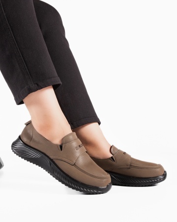 Pantofi dama casual verzi din piele ecologica J65-16 - Img 3