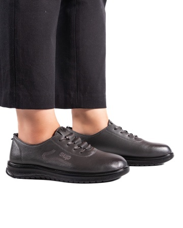 Pantofi dama Gri din Piele Ecologica Mama