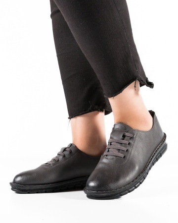 Pantofi dama Gri din Piele Ecologica Woc