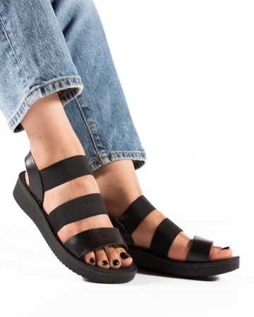 Sandale dama confort negre cu barete elastice Ttuu - Img 3